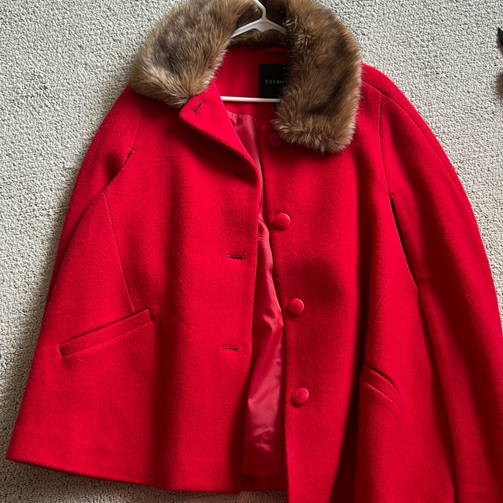 Beautiful red wool cape!
